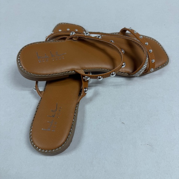 Nicole Miller Studded Sparkling Tan Sandals - Size 9. - Picture 9 of 11